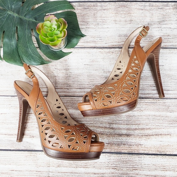 BCBGeneration Shoes - BCBGeneration Peep Toe Slingback Cut Out Size 8